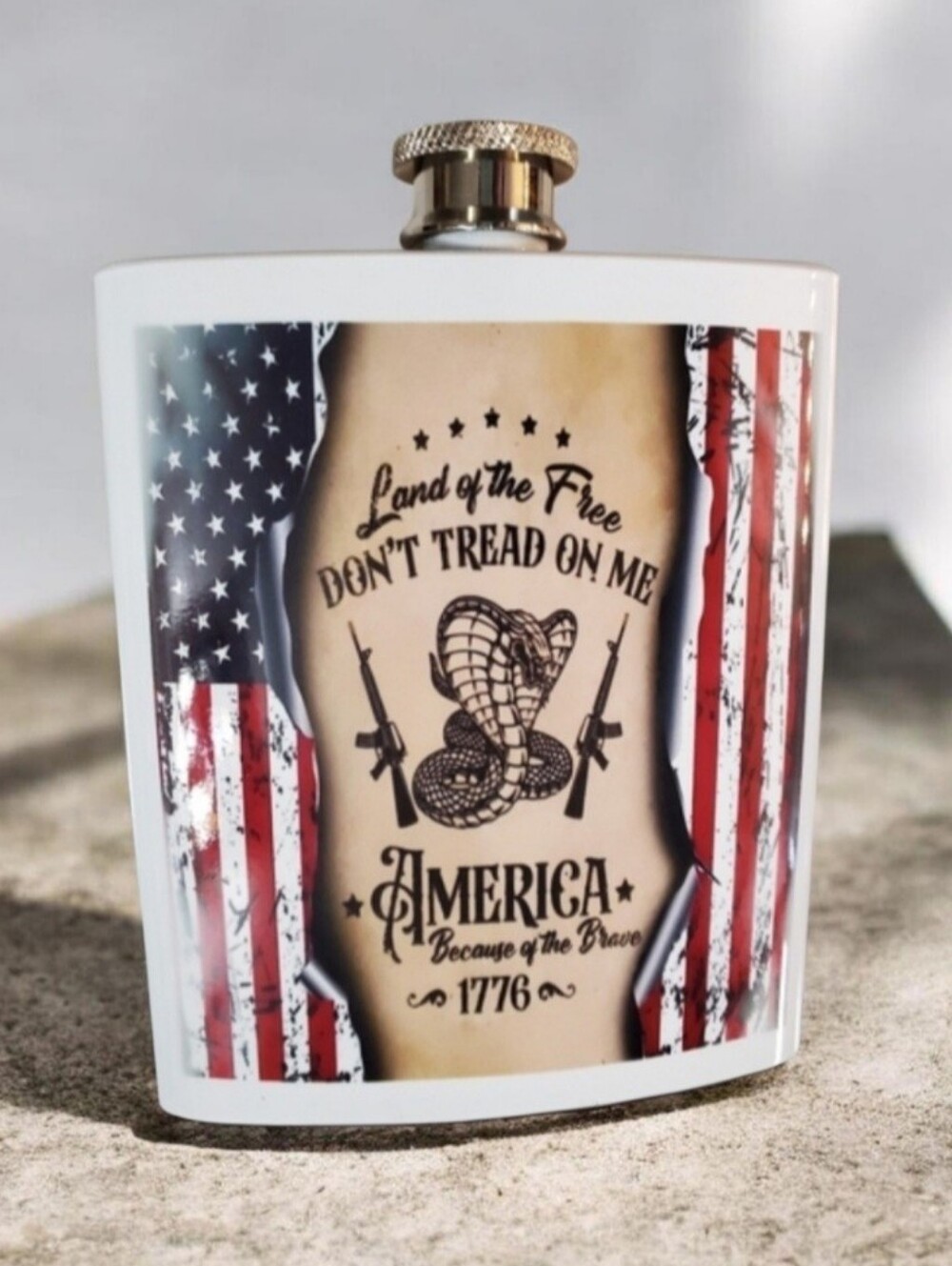 1776 Land of The Free 7oz Flask